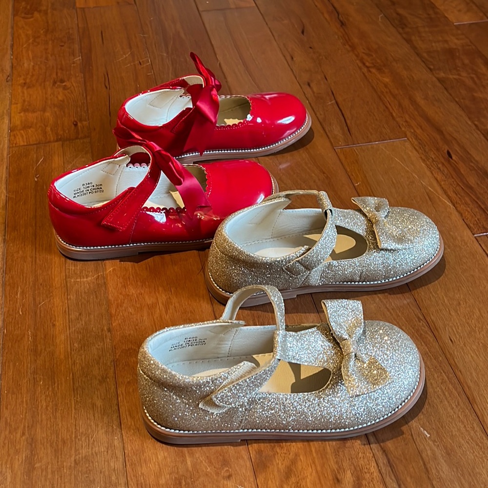 Size 12 girl’s dress shoes - 2 pairs